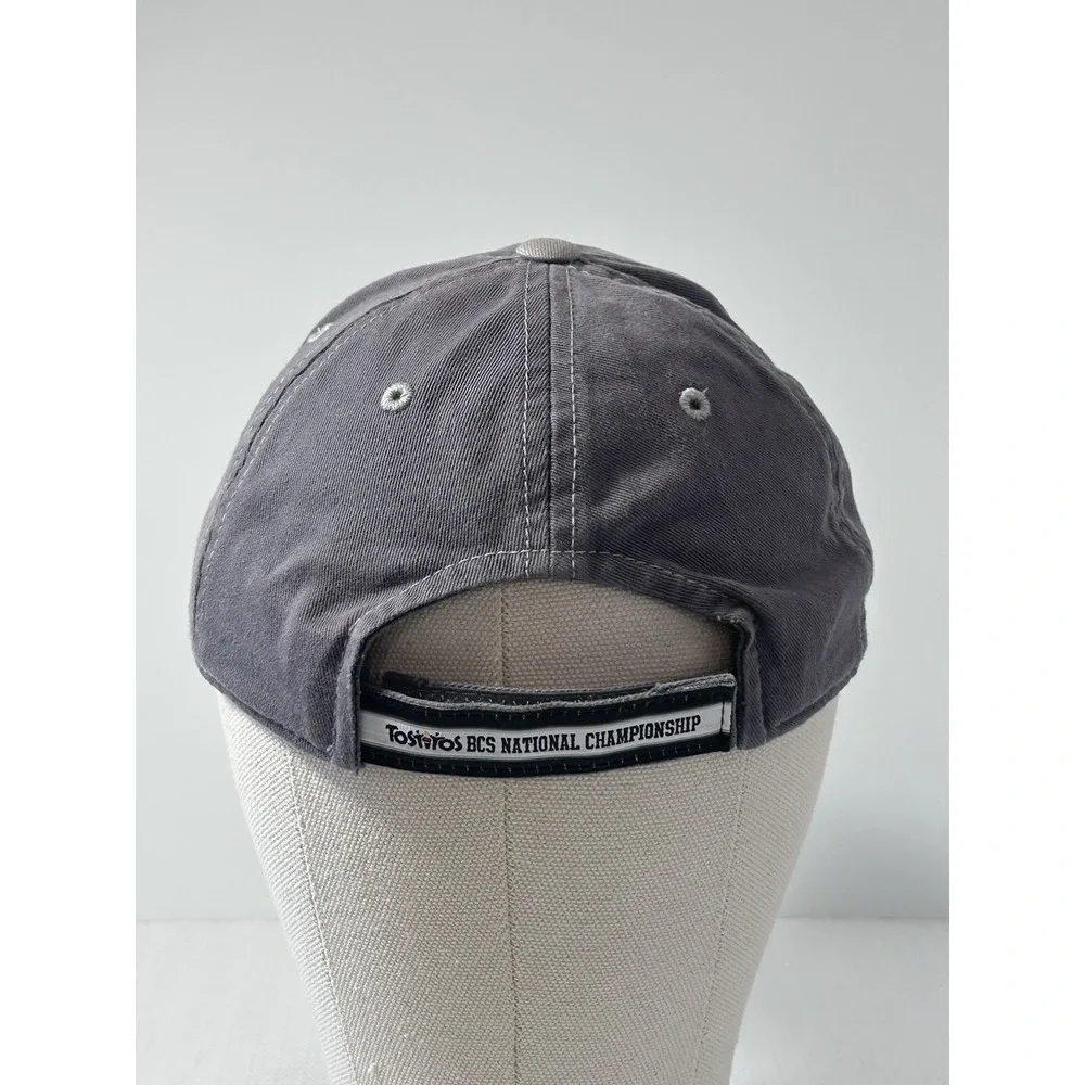 Auburn Tigers Football Hat Gray Adjustable BCS Championship Patch College